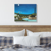 La Seine a Suresnes door Henri Rousseau,  kunst Canvas Afdruk (Insitu (Slaapkamer))