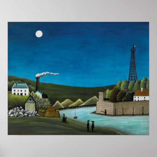 La Seine a Suresnes door Henri Rousseau,  kunst Poster (Voorkant)