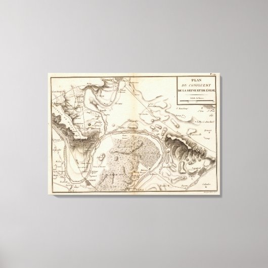 La Seine, l'Oise Canvas Afdruk (Voorkant)