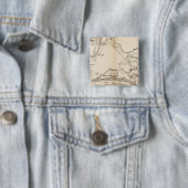 La Seine, l'Oise Vierkante Button 5,1 Cm (In situ)