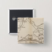 La Seine, l'Oise Vierkante Button 5,1 Cm (Voorkant /achterkant)