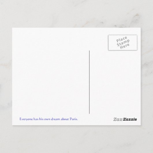 La Seine, Parijs Briefkaart (Achterkant)