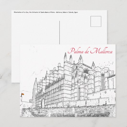 La Seu, de kathedraal van Palma de Mallorca - Span Briefkaart (Voorkant / Achterkant)