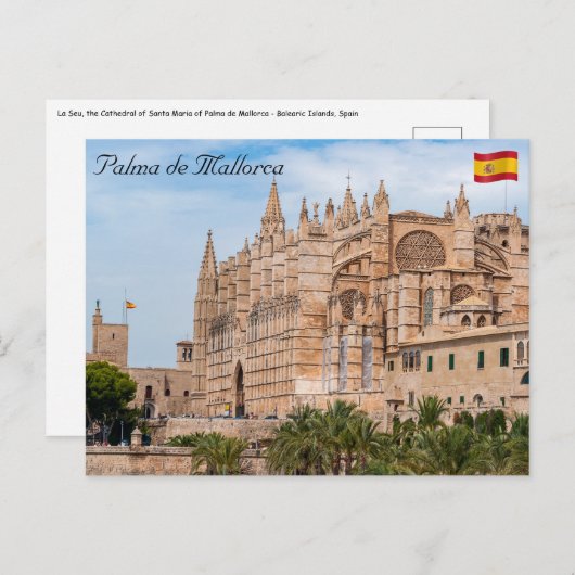 La Seu, de kathedraal van Palma de Mallorca - Span Briefkaart (Voorkant / Achterkant)