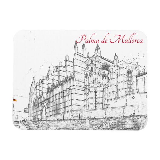 La Seu, de kathedraal van Palma de Mallorca - Span Magneet (Horizontaal)
