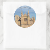 La Seu, de kathedraal van Palma de Mallorca - Span Ronde Sticker (Tas)