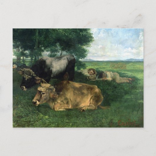 La Siesta Pendant la saison des foins, 1867, Briefkaart (Voorkant)