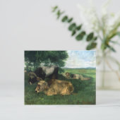 La Siesta Pendant la saison des foins, 1867, Briefkaart (Staand voorkant)