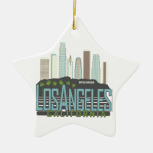 LA Silhouet Vintage Keramisch Ornament