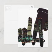 LA skyline handen Briefkaart (Voorkant / Achterkant)