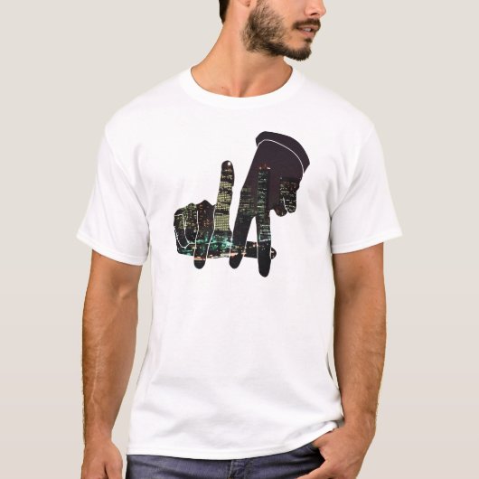LA skyline handen T-shirt (Voorkant)