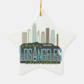 LA Skyline  Keramisch Ornament (Voorkant)