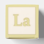 "La" Solfeggio Musical Baby Blocks Yellow Bedankdoosjes (Bovenkant)