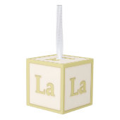"La" Solfeggio Musical Baby Blocks Yellow Decoratie (Achter hoekig)