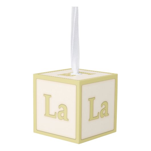 "La" Solfeggio Musical Baby Blocks Yellow Decoratie (Achter hoekig)