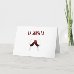 LA SORELLA (zus) ITALIAANSE BIRTHDAY Kaart
