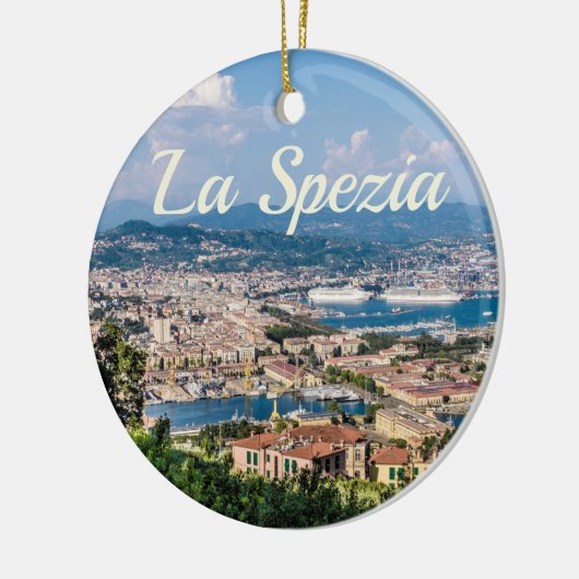 La Spezia Cinque Terre Liguria Italië Panorama gif Keramisch Ornament (Links)