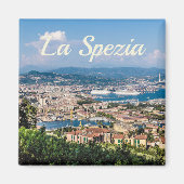 La Spezia Cinque Terre Liguria Italië Panorama gif Magneet (Voorkant)