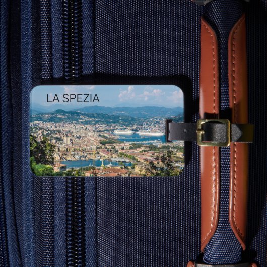 La Spezia Cityscape Ligurië Italië Vakantie Souven Bagagelabel (Voorkant Insitu 4)