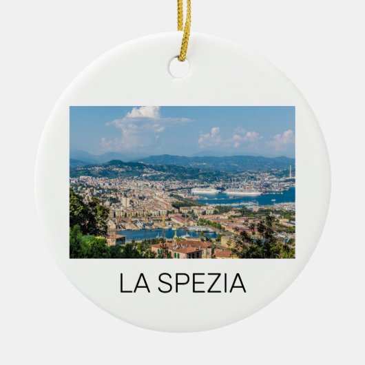 La Spezia Cityscape Ligurië Italië Vakantie Souven Keramisch Ornament (Voorkant)