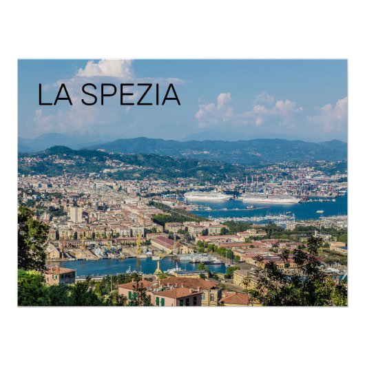 La Spezia Cityscape Ligurië Italië Vakantie Souven Perfect Poster (Voorkant)