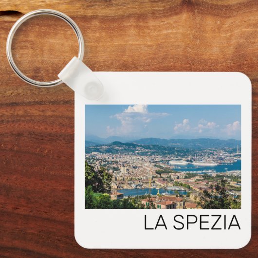 La Spezia Cityscape Ligurië Italië Vakantie Souven Sleutelhanger (Voorkant)