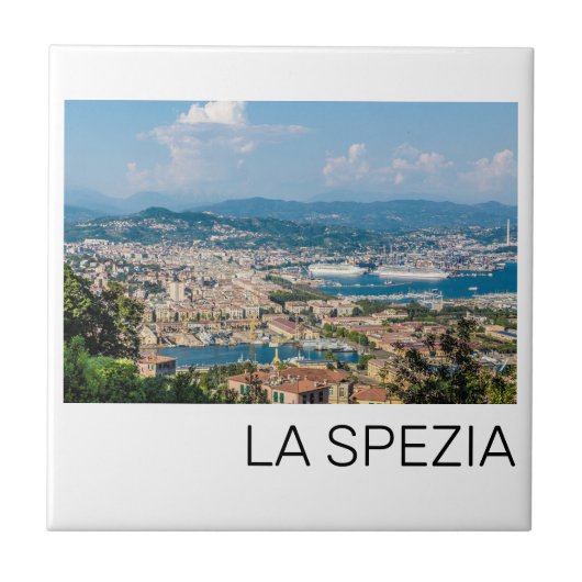 La Spezia Cityscape Ligurië Italië Vakantie Souven Tegeltje (Voorkant)