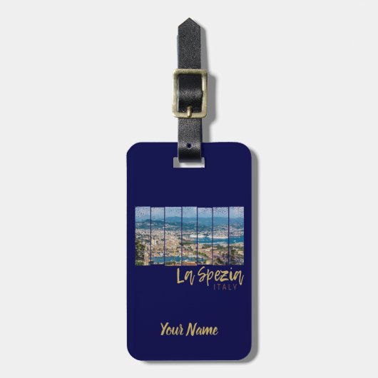 La Spezia Liguria Italië  Souvenir Bagagelabel (Voorkant verticaal)