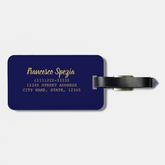 La Spezia Liguria Italië  Souvenir Bagagelabel (Achterkant horizontaal)