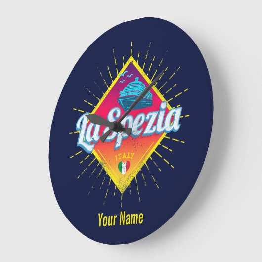 La Spezia Liguria Italy Retro Cruise Ship  Grote Klok (Hoek)