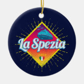 La Spezia Liguria Italy Retro Cruise Ship Keramisch Ornament (Voorkant)