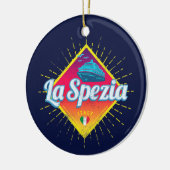 La Spezia Liguria Italy Retro Cruise Ship Keramisch Ornament (Links)