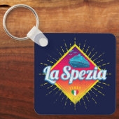 La Spezia Liguria Italy Retro Cruise Ship  Sleutelhanger (Voorkant)
