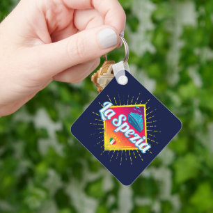 La Spezia Liguria Italy Retro Cruise Ship  Sleutelhanger