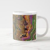 La Strada 2 Green Gold Geode Abstracte Drink Mok (Rechts)