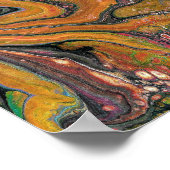 La Strada 2 Groen Goud Abstract Poster Art Print (Hoek)