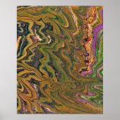 La Strada 2 Groen Goud Abstract Poster Art Print (Voorkant)