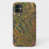 La Strada 2 groene en gouden Abstracte telefoonhoe Case-Mate iPhone Case (Achterkant)