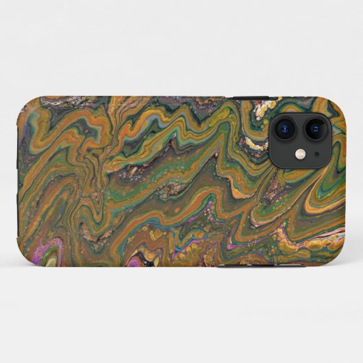 La Strada 2 groene en gouden Abstracte telefoonhoe Case-Mate iPhone Case (Achterkant (horizontaal))