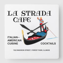 La Strada Cafe, Bospark, IL Vierkante Klok