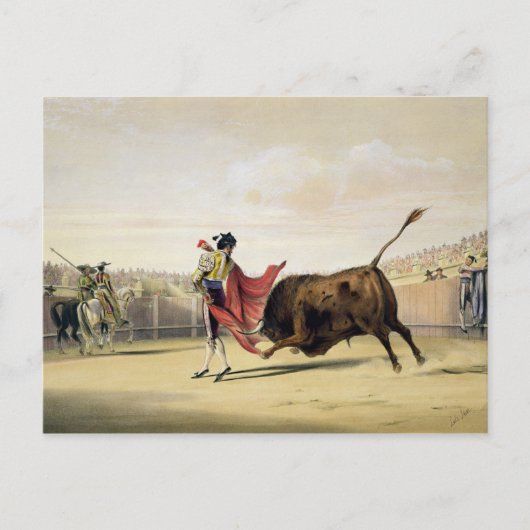 La Suerte de la Capa, 1865 (kleur litho) Briefkaart (Voorkant)