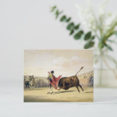 La Suerte de la Capa, 1865 (kleur litho) Briefkaart (Staand voorkant)