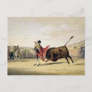 La Suerte de la Capa, 1865 (kleur litho) Briefkaart