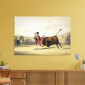 La Suerte de la Capa, 1865 (kleur litho) Canvas Afdruk (Insitu (Woonkamer))