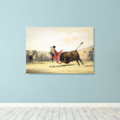 La Suerte de la Capa, 1865 (kleur litho) Canvas Afdruk (Insitu (Houten vloer))