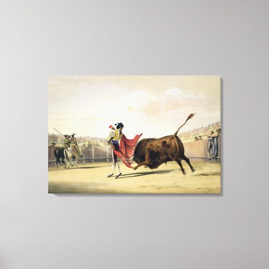 La Suerte de la Capa, 1865 (kleur litho) Canvas Afdruk (Voorkant)