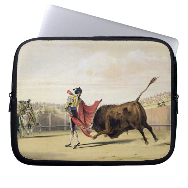 La Suerte de la Capa, 1865 (kleur litho) Laptop Sleeve (Voorkant)