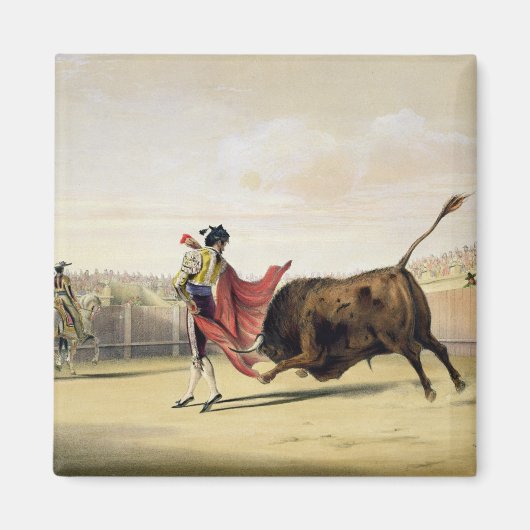 La Suerte de la Capa, 1865 (kleur litho) Magneet (Voorkant)