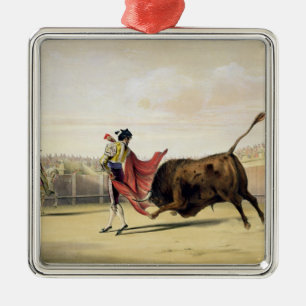 La Suerte de la Capa, 1865 (kleur litho) Metalen Ornament