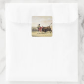 La Suerte de la Capa, 1865 (kleur litho) Vierkante Sticker (Tas)